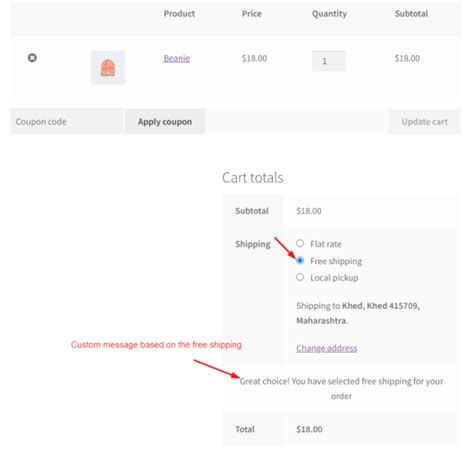 How To Display Custom Messages For Free Shipping In WooCommerce