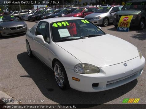 Frost White 1996 Honda Del Sol S Black Interior