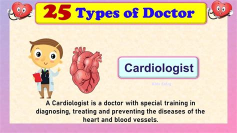 Types Of Specialist Doctors Types Of Doctors Specialist Doctor