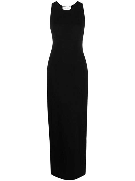 Matteau Open Back Knit Maxi Dress Black Editorialist