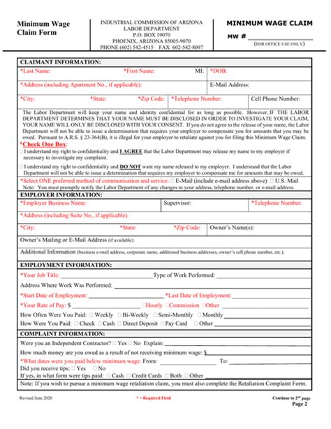 Printable Lost Wages Form Printable Forms Free Online