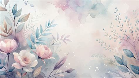 Premium Vector Soft Pastel Floral Watercolor Background