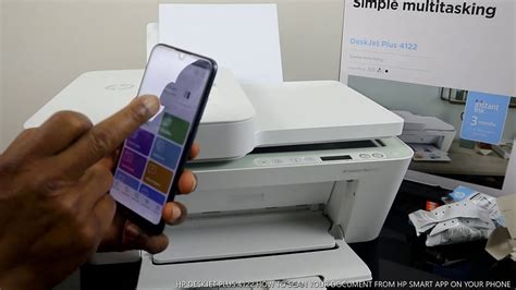 Hp Deskjet Plus 4122 How To Scan Your Document From Hp Smart App On Your Phone Youtube