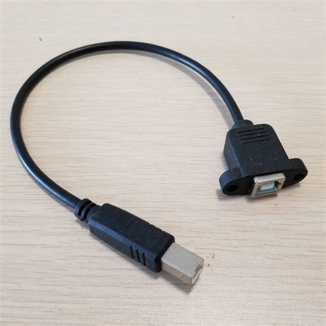 Usb 2 0 Type B Printing Male To Female Screw Lock Panel Mount Data Extension Cable For Printer