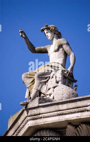 Skulptur Des Gottes Apollo Altgriechischer Gott Der Sonne Und Poesie