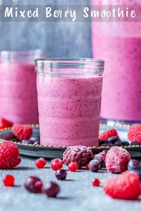 Mixed Berry Smoothie Recipe Happy Foods Tube