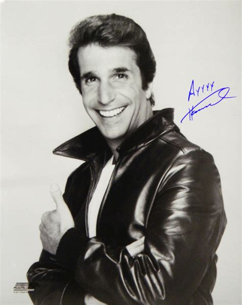 Lot Detail - Henry Winkler Signed Happy Days The Fonz Thumbs Up B&W 16x20 Photo w/AYYYY Inscrp,