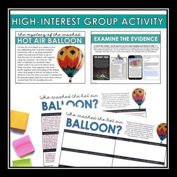 CLOSE READING INFERENCE MYSTERY WHO CRASHED THE HOT AIR BALLOON