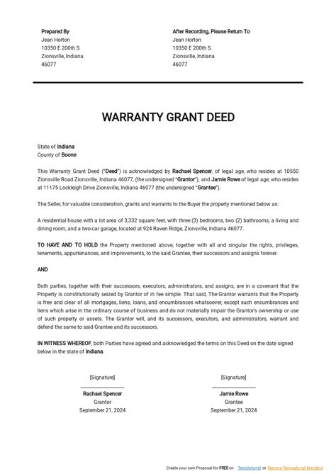 Grant Deed Template