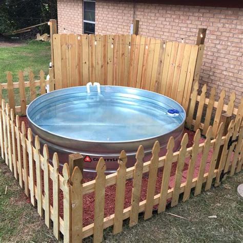 Galvanized Stock Tank Turned Into Backyard Private Pool Proud Home Decor