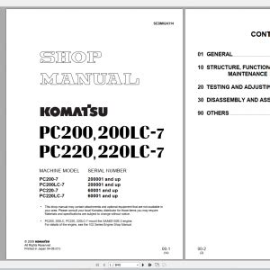 Komatsu Hydraulic Excavator PC200 200LC 6 PC220 220LC 6 Excel Operation