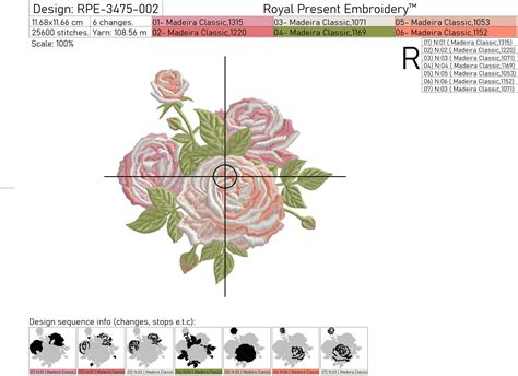 Checkered Teapot With Roses Set Royal Present Embroidery