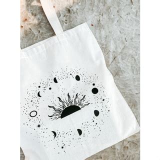 Ecobag Sol E Fases Da Lua Shopee Brasil