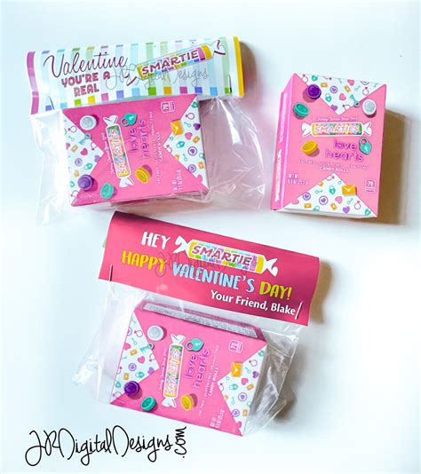 Smarties Candy Wrapper Smarties Valentine Card Printable Valentine ...