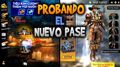 PROBANDO EL NUEVO PASE ELITE STEAMPUNK EN FREE FIRE YouTube