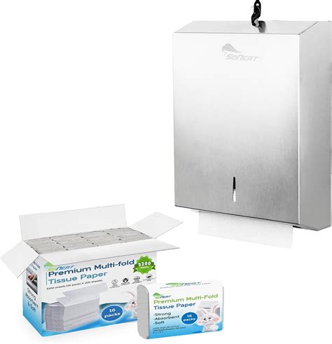 Amazon Soneat Pack Multifold Paper Towels And Dispenser Set