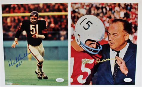 Lot Detail Dick Butkus Bob Devaney Signed 8 X 10 Photos Jsa