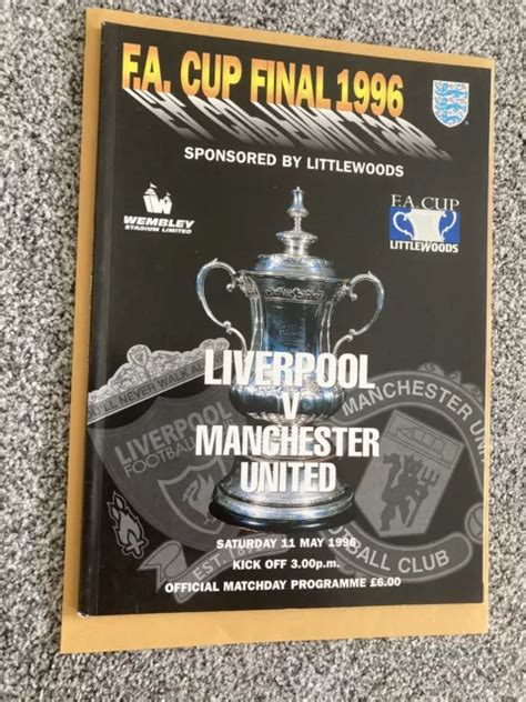 Liverpool V Man Utd Fa Cup Final Programme Picclick Uk