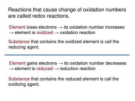 PPT Reactions That Cause Change Of Oxidation Numbers Are Called Redox