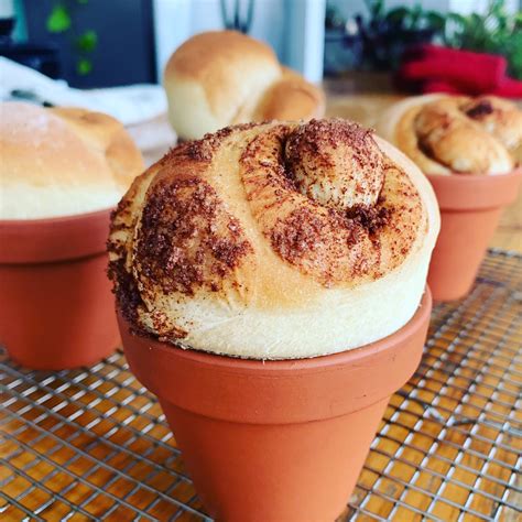 Baking Cinnamon Swirl Flower Pot Bread — Farmsteady