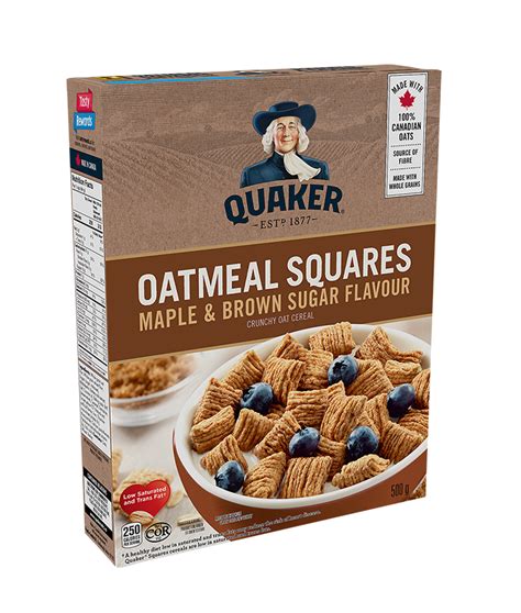 Quaker Oatmeal Squares™ Maple And Brown Sugar Flavour Cereal