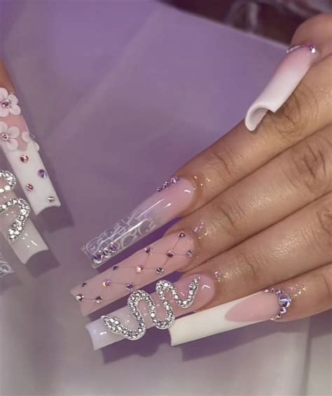 Acrylic Nails Coffin Pink Classy Acrylic Nails Long Square Acrylic