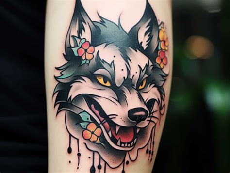 Cartoon Wolf Tattoo Designs Ideas For Men And Women