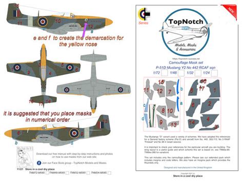 North American P 51 D Mustang Y2 No 442 RCAF Sqn Camouflage Pattern