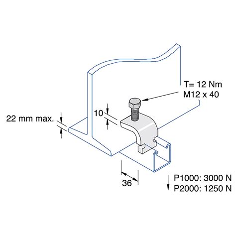 Unistrut P2489 T Type Channel Beam Clamp Cw Screw Metal Fabrication