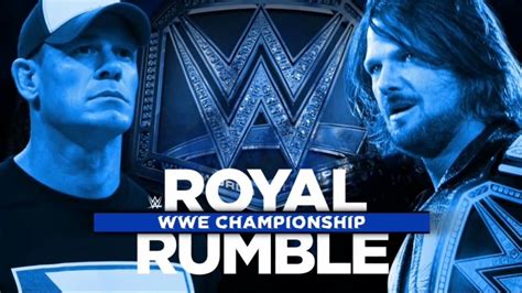 Aj Styles Vs John Cena Wwe Title Match Royal Rumble Tokyvideo