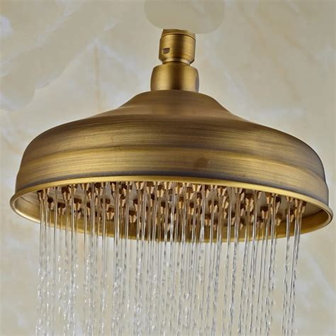 Solid Brass 8' Antique Brass Finish Rainfall Bathroom Shower Head-in ...