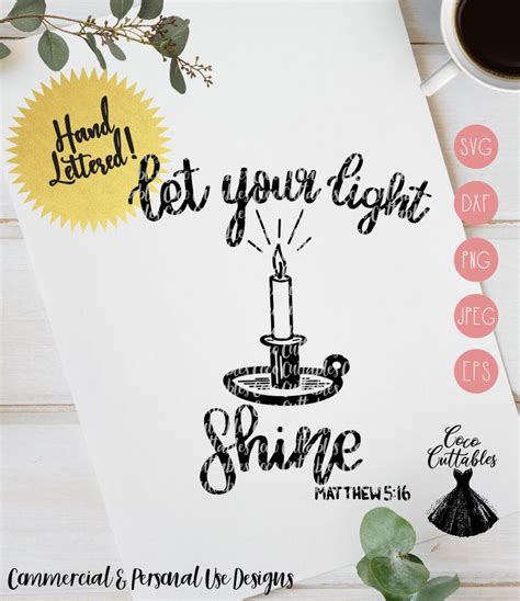 Let Your Light Shine Svg Matthew Matthew Svg Etsy