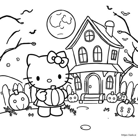 Hello Kitty Halloween Värityskuvat