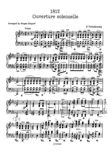 1812 Overture Op 49 Tchaikovsky Pyotr IMSLP Free Sheet Music PDF