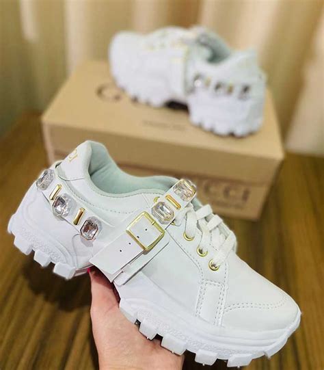 Tênis Gucci Branco Feminino Plataforma Vai De Tênis