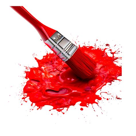 Paintbrush Painting Red