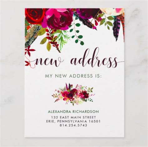 New Address Cards Free Template