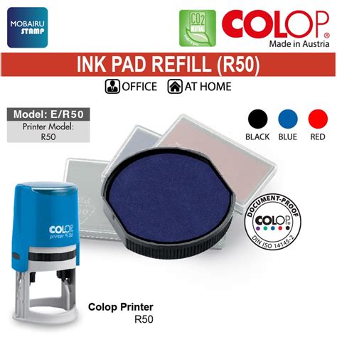 Ink Pad Cartridges Refill For Self Inking Stamps COLOP Printer Round