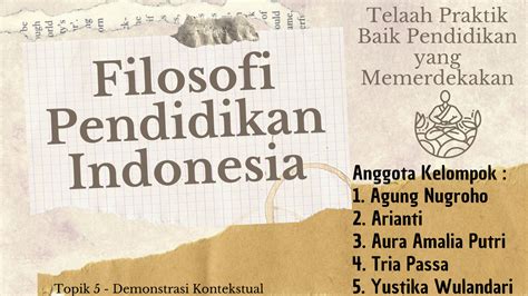 Solution Filosofi Pendidikan Indonesia Topik 5 Studypool