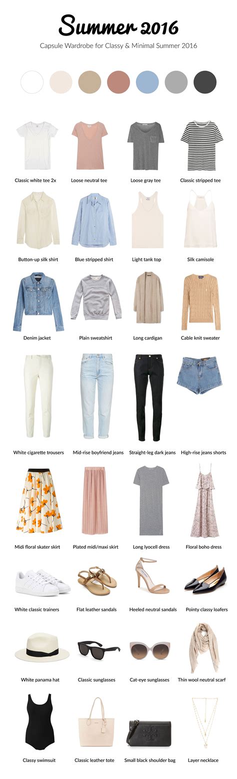 Summer Capsule Wardrobe For Classy And Minimal Capsule By