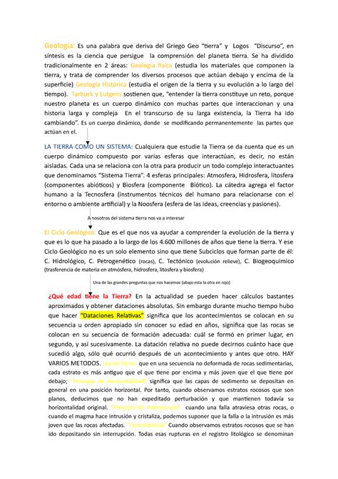 Unidad 2 De Geografía Física 2 Geología Es Una Palabra Que Deriva