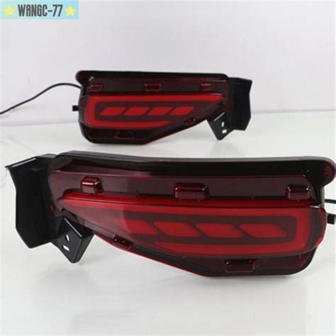 Pair For Toyota Fortuner 2015 2017 Red LED Rear Bumper Tail Brake Light