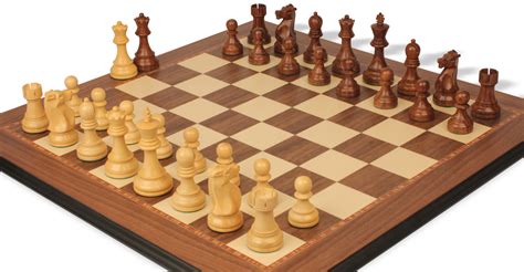 Fischer Spassky Commemorative Chess Set Golden Rosewood And Boxwood Pieces With Walnut And Maple