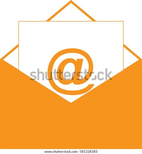 Email Icon Orange Color Isolated Vector Stock Vector (Royalty Free ...