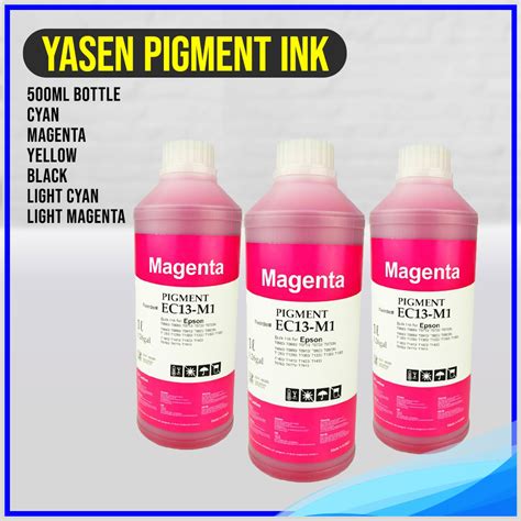 Yasen Pigment Ink Liter Premium Waterproof Print Ink Ml C M Y K