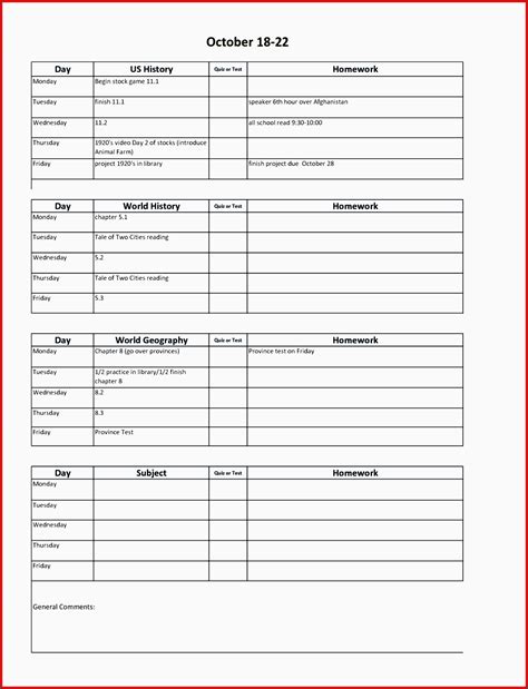 10 Assignment Daily Planner Template Sampletemplatess Sampletemplatess