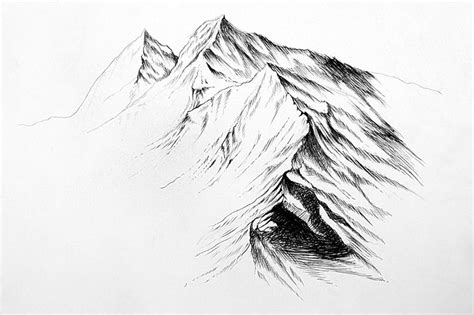 Pencil Drawings Of Mountains