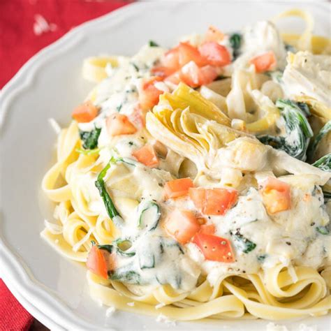 Spinach Artichoke Fettuccine Alfredo I Wash You Dry