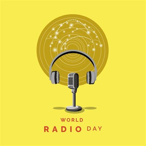 Premium Vector World Radio Day Vector Illustration