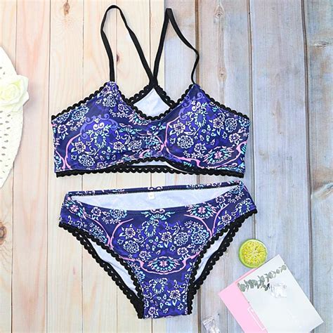 Wwjwf Bikinis Para Ni As Conjunto Bikini Traje De Ba O Mujer Traje De Ba O Estampado S Lido